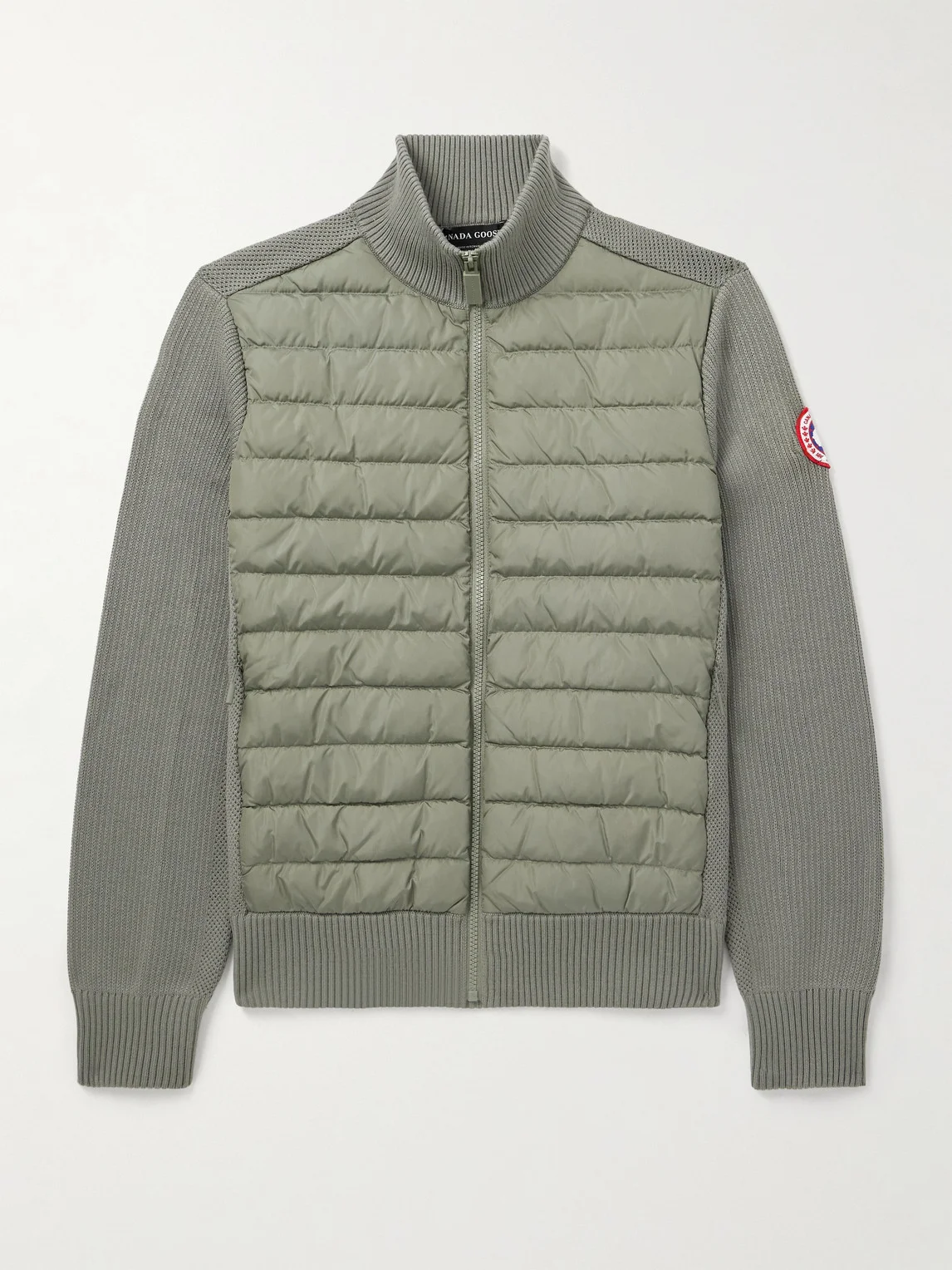 HyBridge Slim-Fit Quilted Down Shell and Merino Wool Jacket - 1