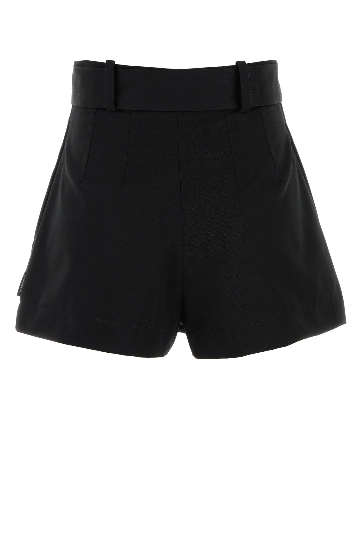 Black polyester blend shorts - 2