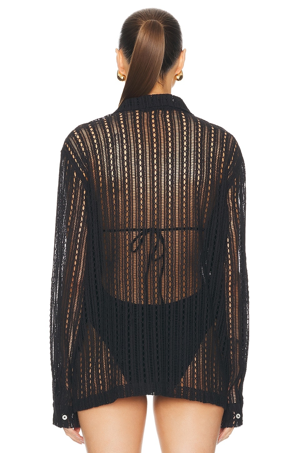 Meandering Lace Long Sleeve Shirt - 3