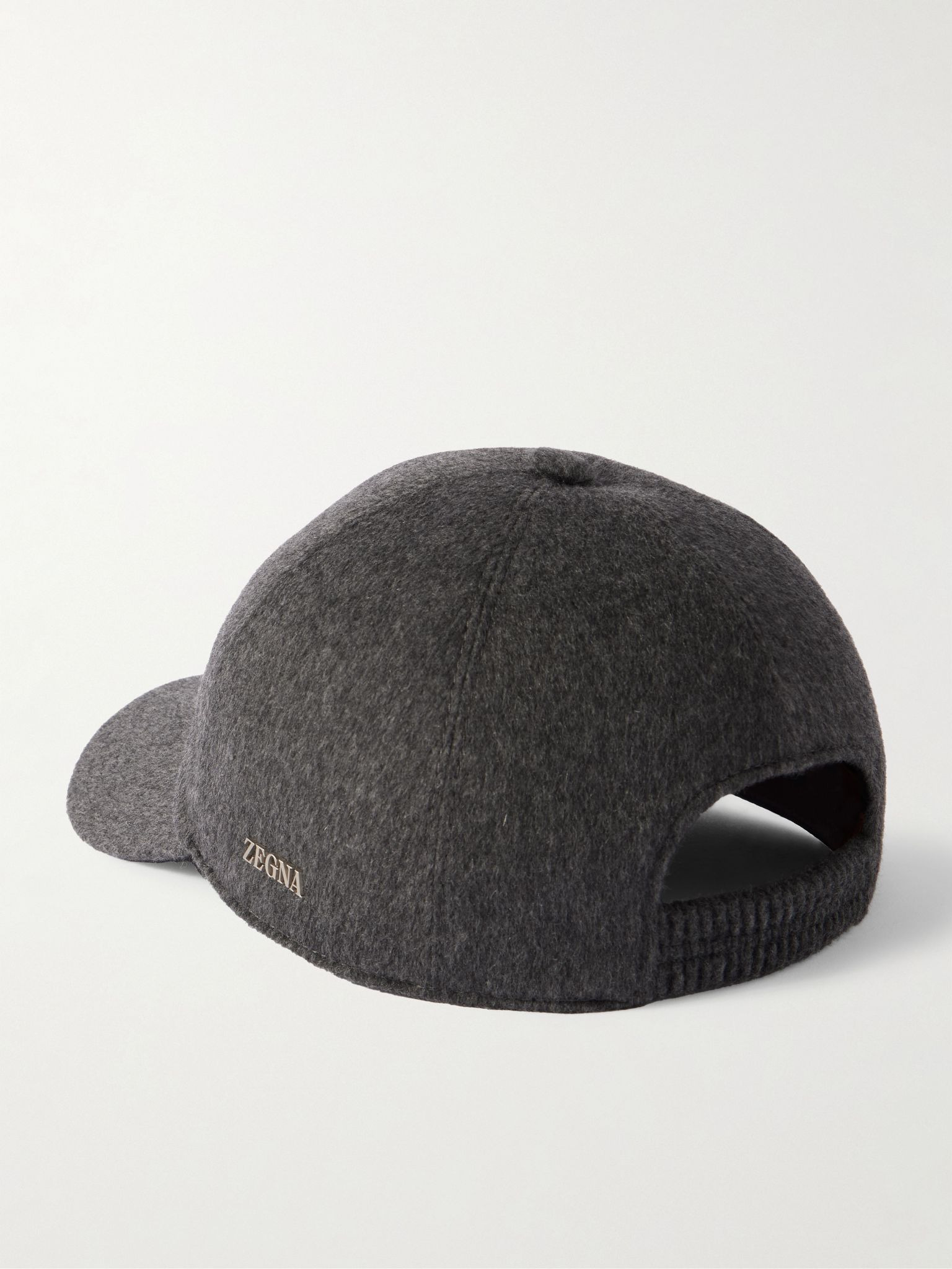 Logo-Appliquéd Oasi Cashmere Baseball Cap Charcoal - 3