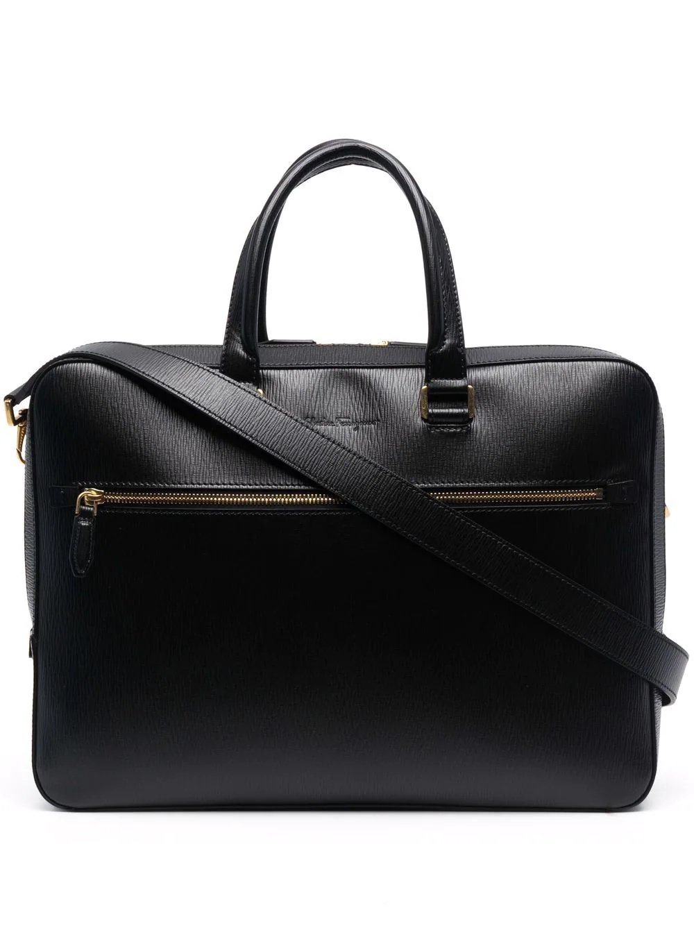 logo-debossed briefcase - 1