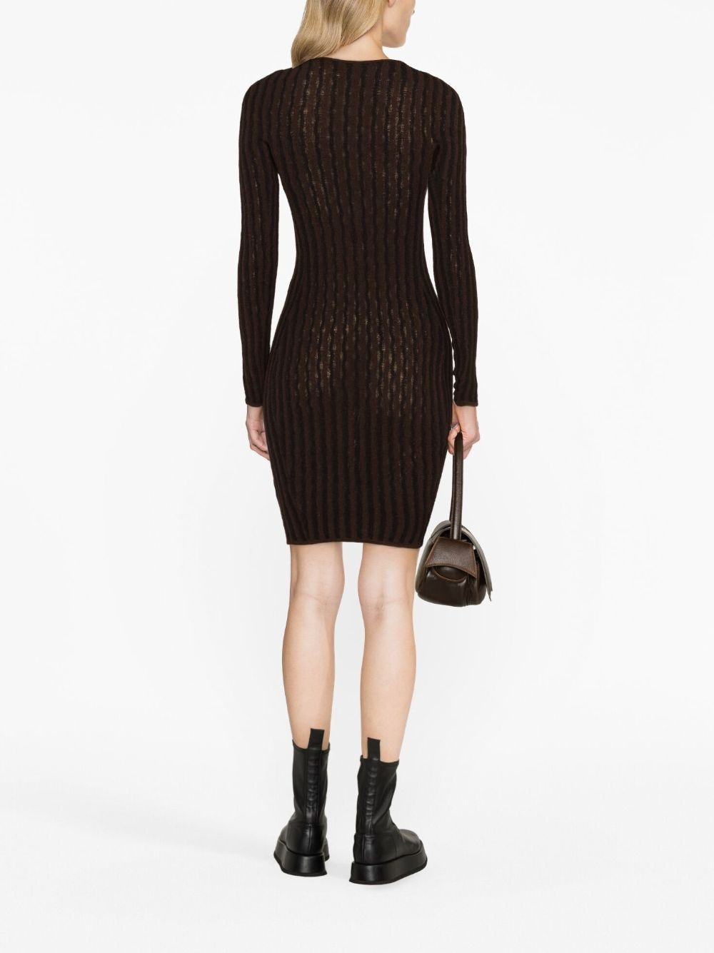 Cactus ladder-knit minidress - 4