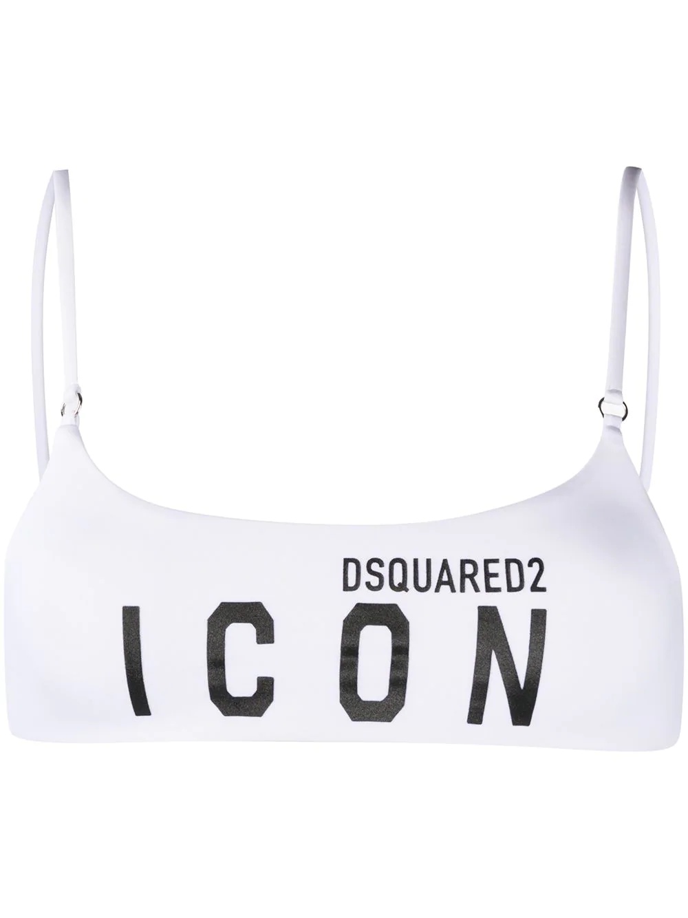 logo-print bikini top - 1