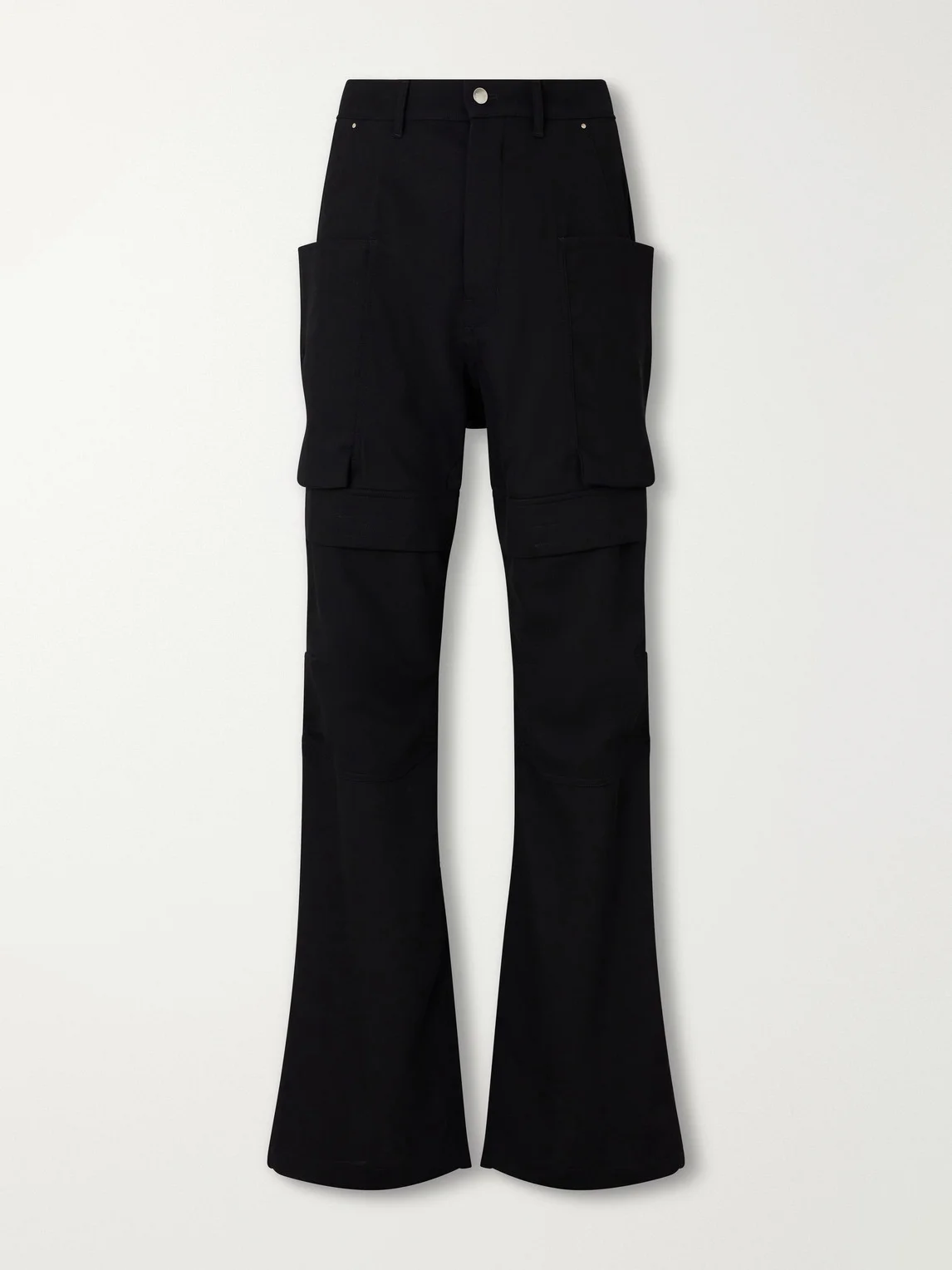 Stefan Flared Grain De Poudre Wool Cargo Trousers - 1