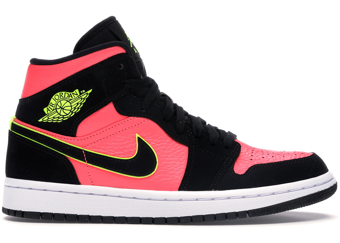 Jordan 1 Mid Black Hot Punch (W) - 1