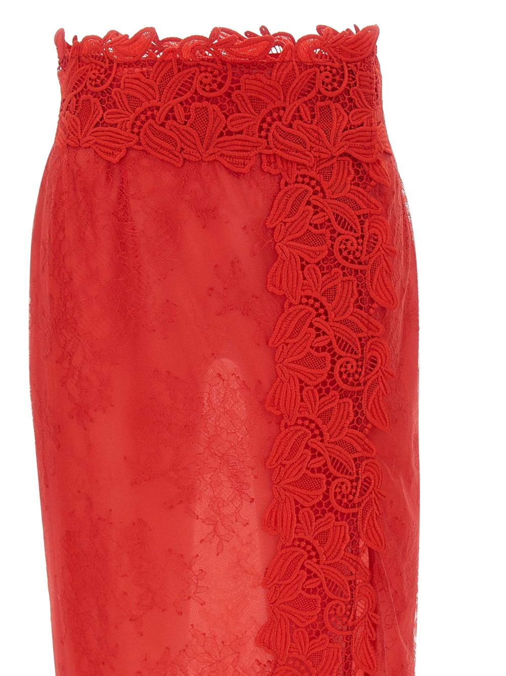 lace floral embroidered skirt - 5