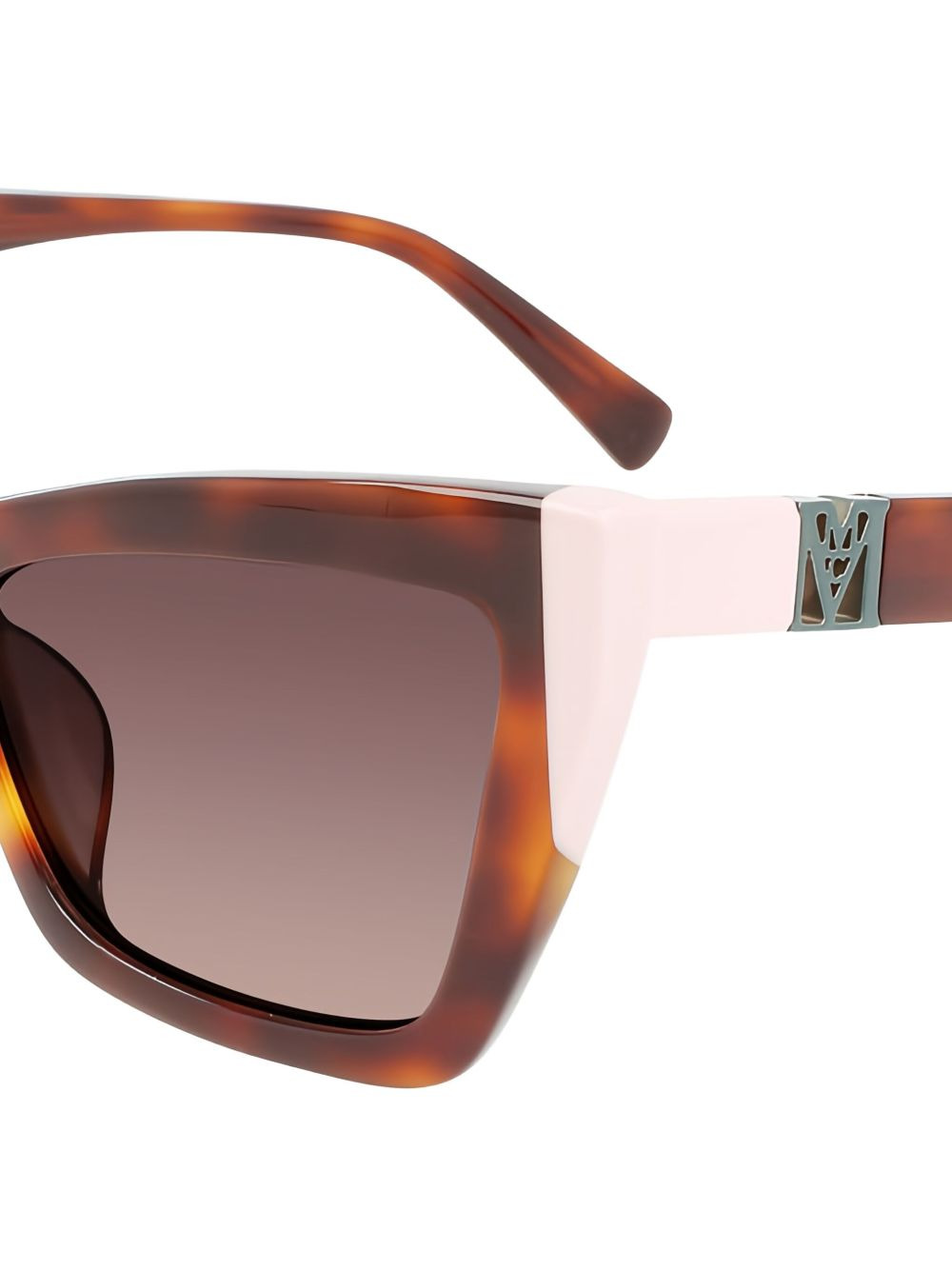 tortoiseshell pink-detail sunglasses - 2