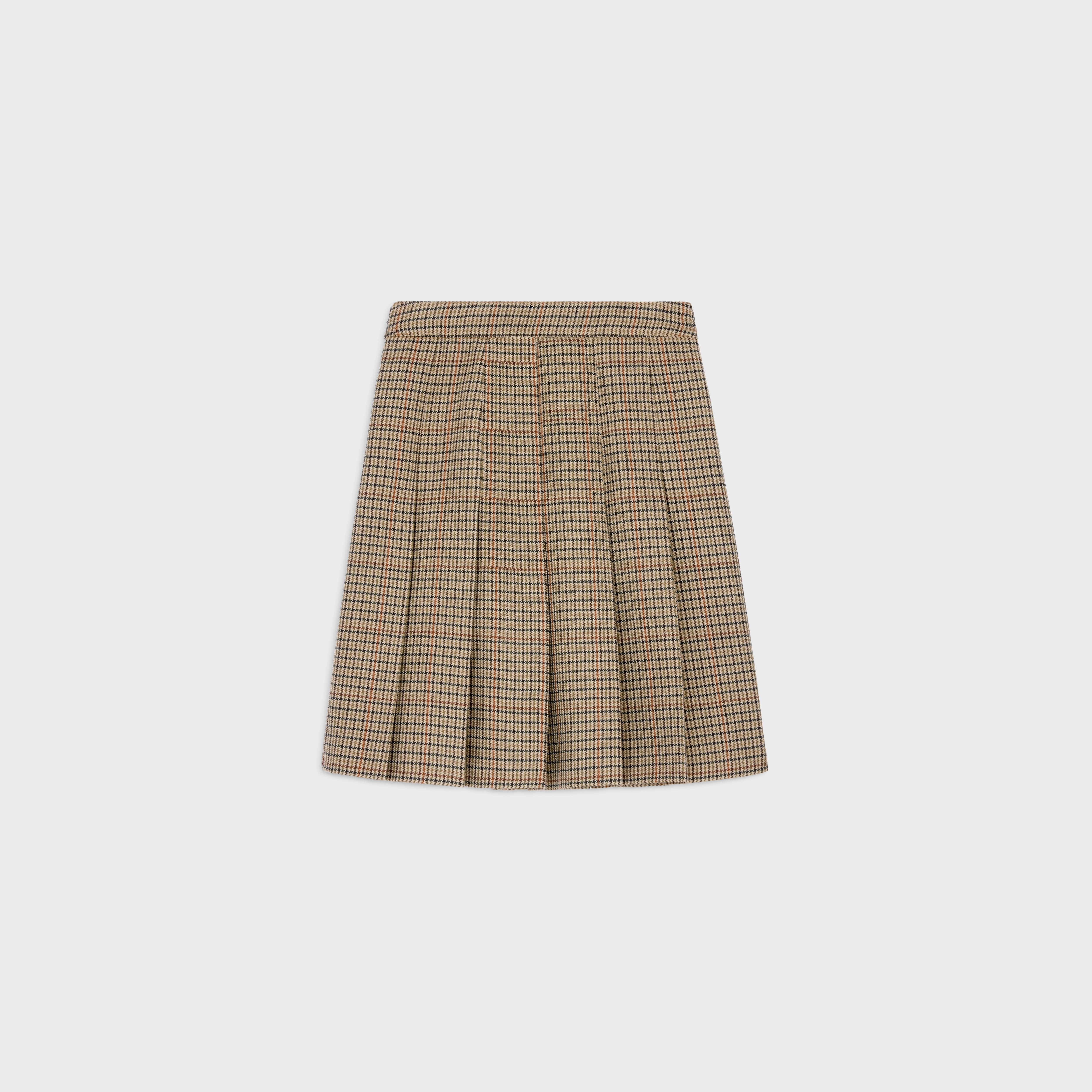 pleated skirt in houndstooth wool - 2