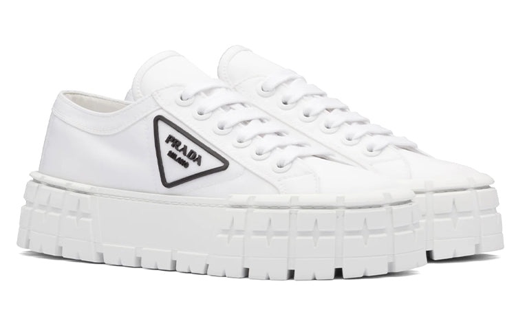 (WMNS) PRADA Double Wheel Re-nylon Gabardine Sneakers 'White' 1E260M_3LFX_F0009_F_050 - 3