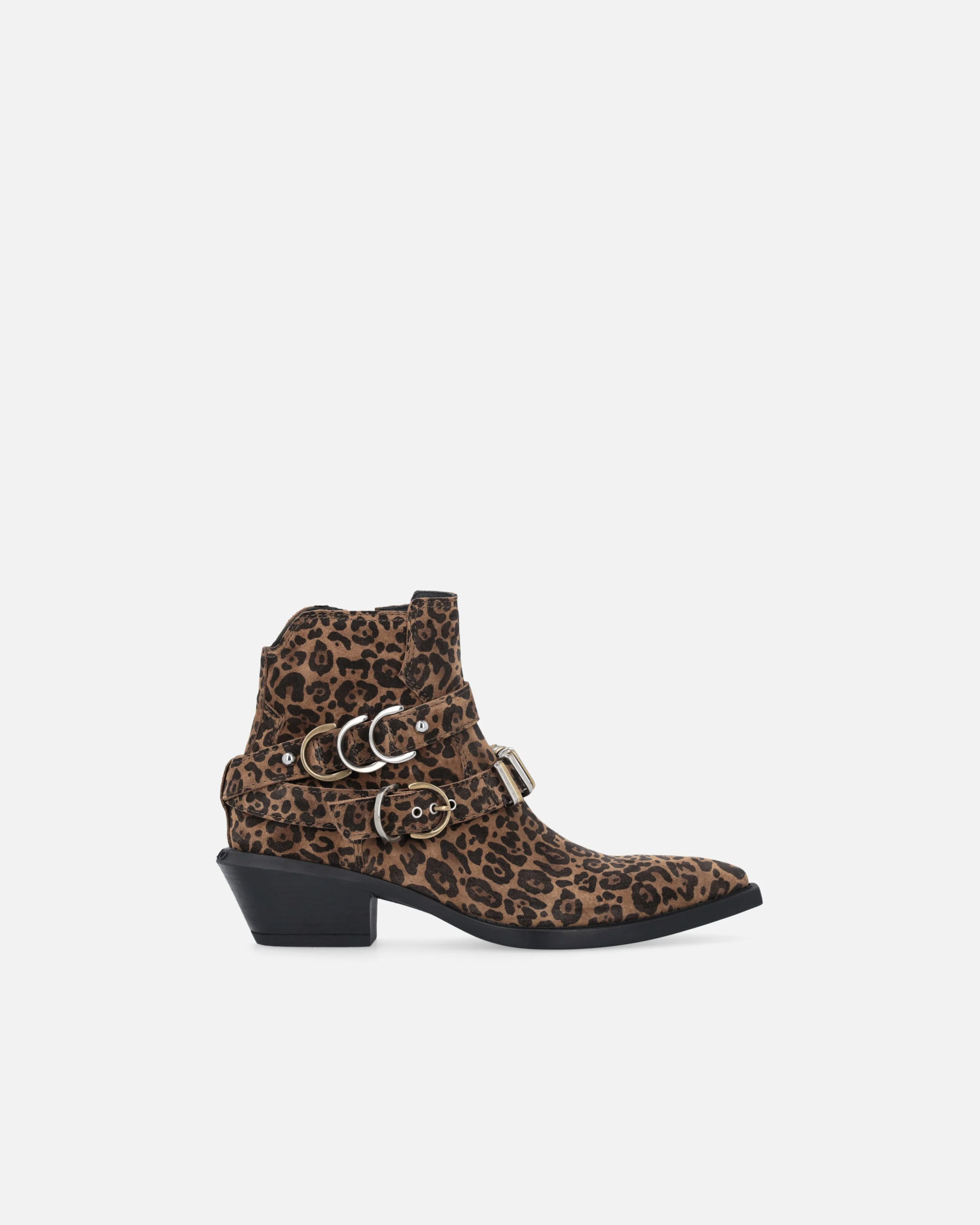 COWBOY BOOTS WITH STUDS AND ANIMAL PRINT - 1