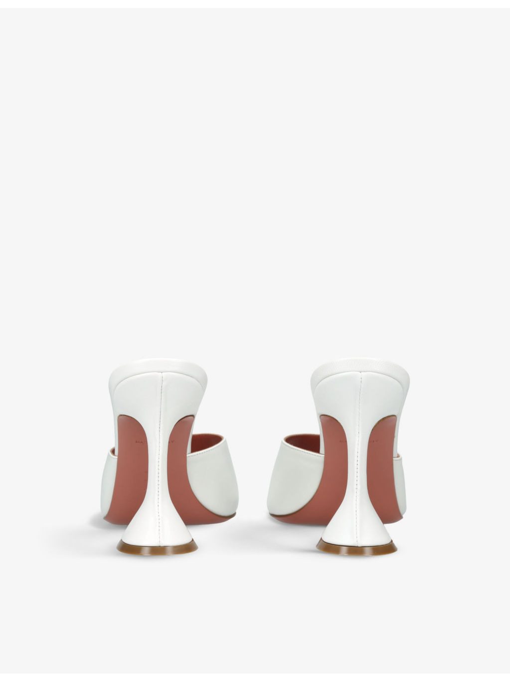 Lupita brand-logo leather heeled courts - 4