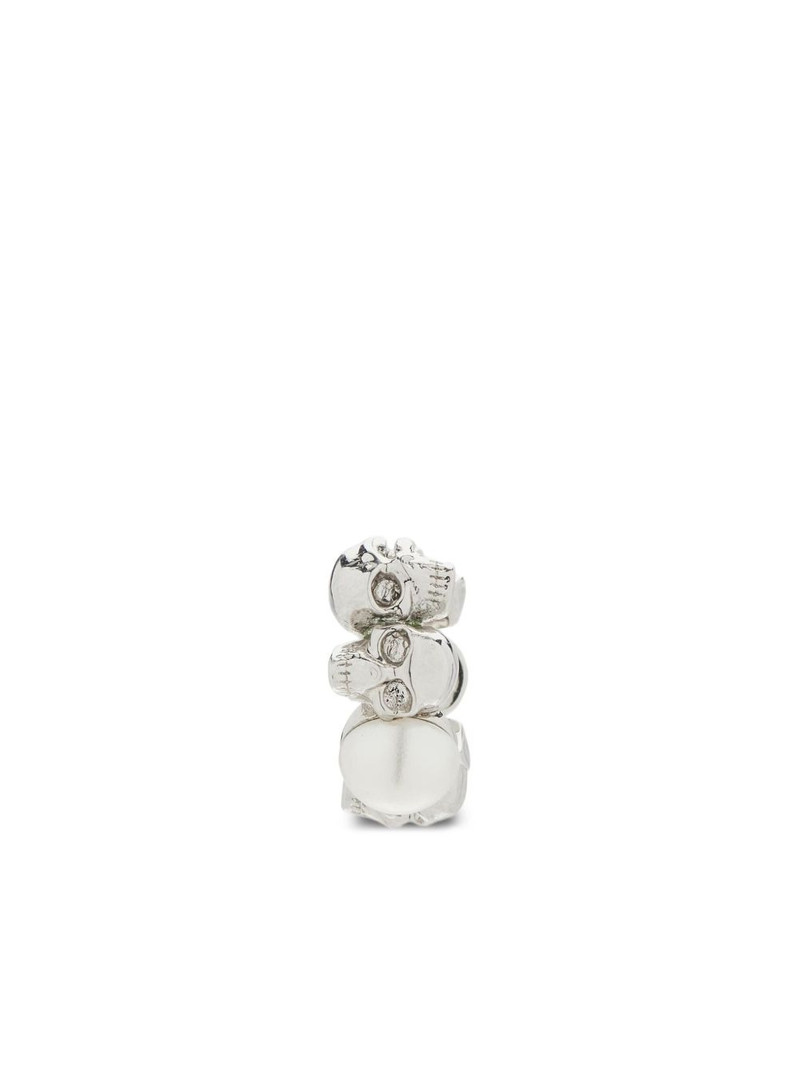 skull pearl-embellished earring 1