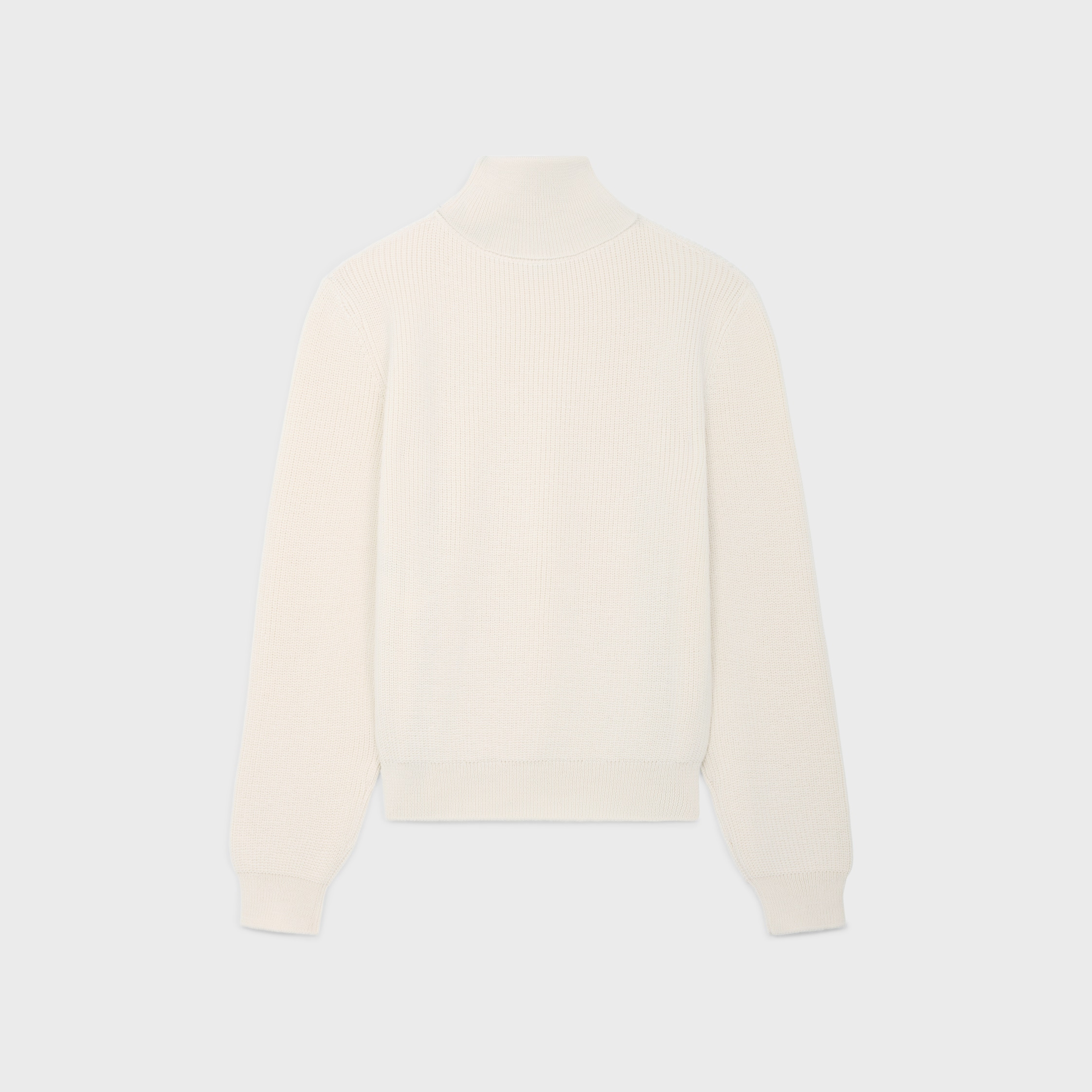 triomphe turtleneck sweater in ribbed wool - 2