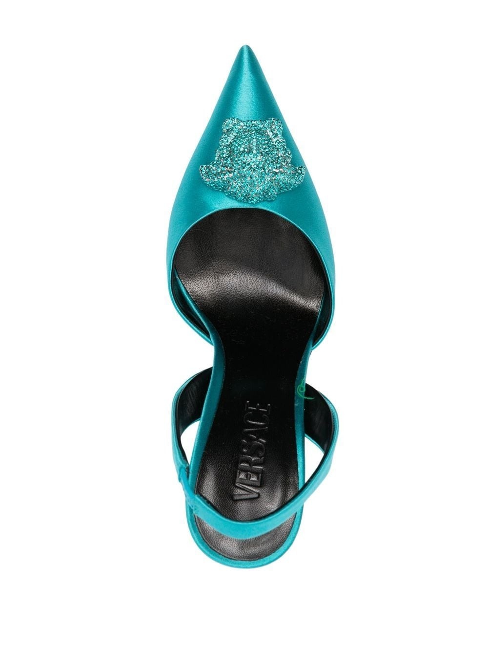 La Medusa 105mm slingback satin pumps - 4