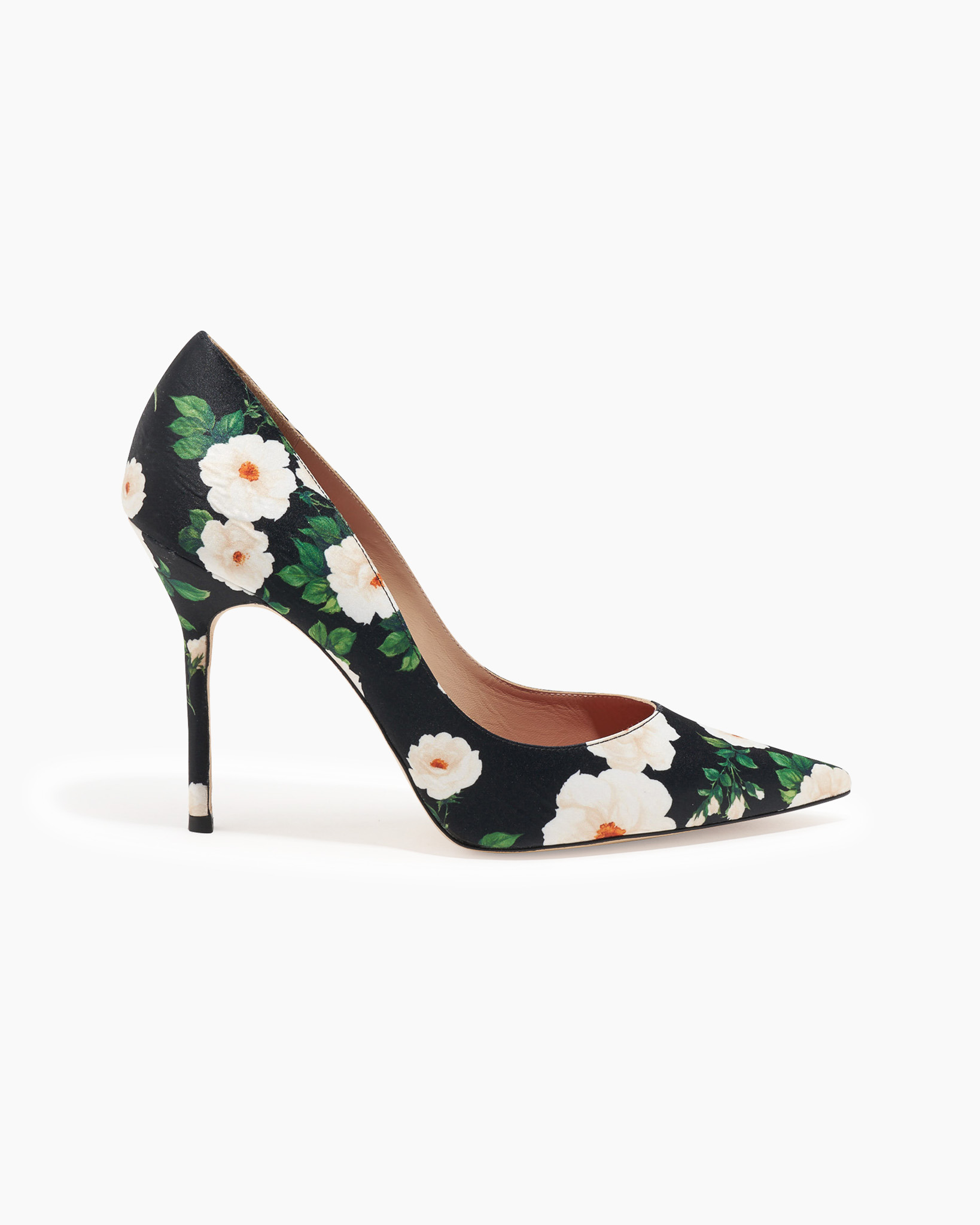 Rose-Print Pump Heels - 1
