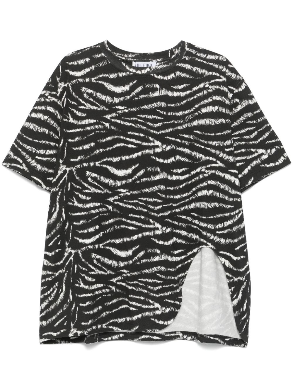 Zebra print cotton t-shirt - 1