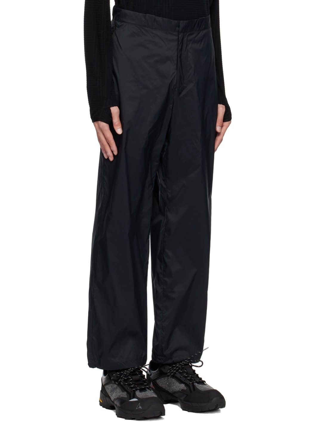 Black Packable Trousers - 2