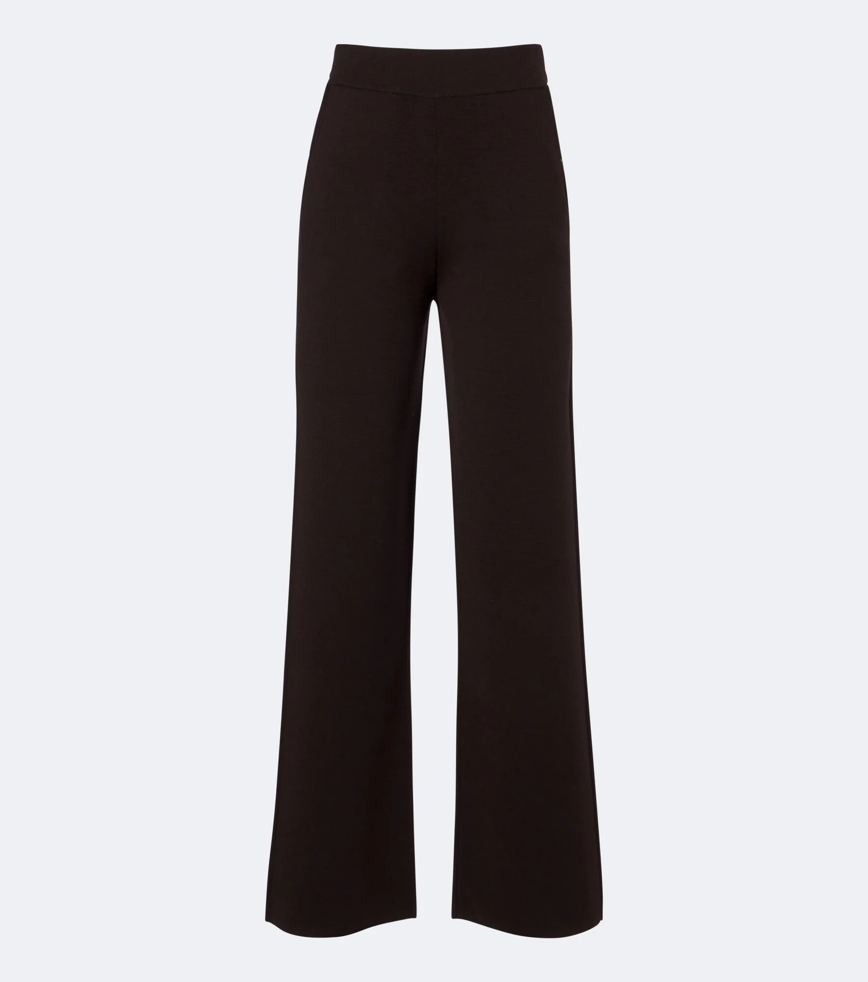 Knitted wool-blend wide-leg pants - 1