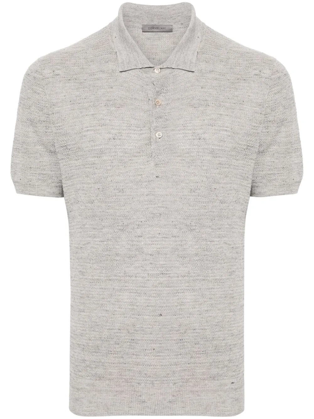 short-sleeve knitted polo shirt - 1
