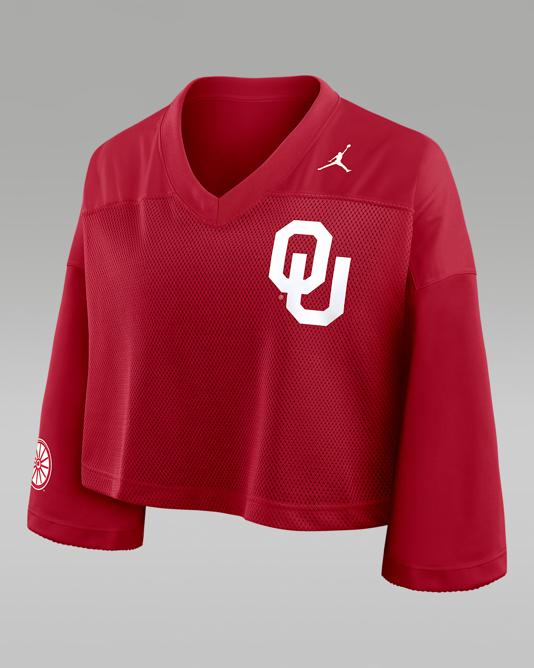 Oklahoma Jersey Women's Jordan Brand Dri-FIT College Cropped Top - 1