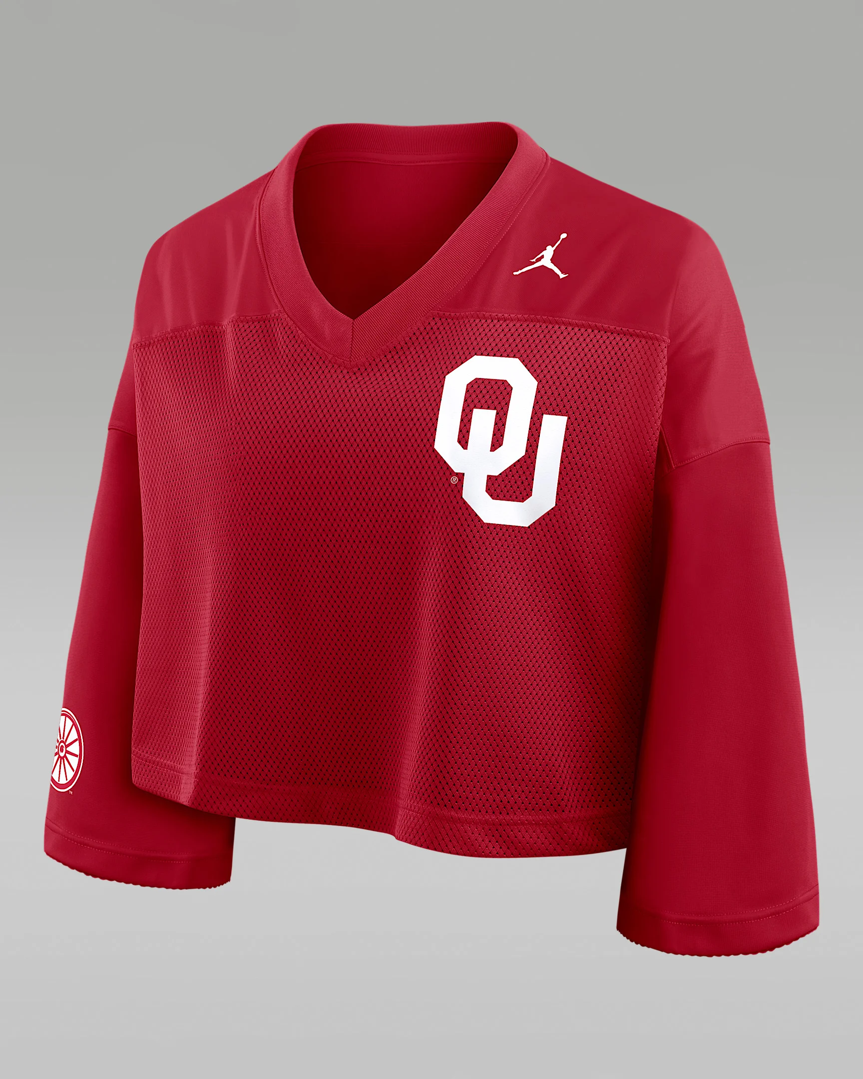 Oklahoma Jersey Women's Jordan Brand Dri-FIT College Cropped Top - 1