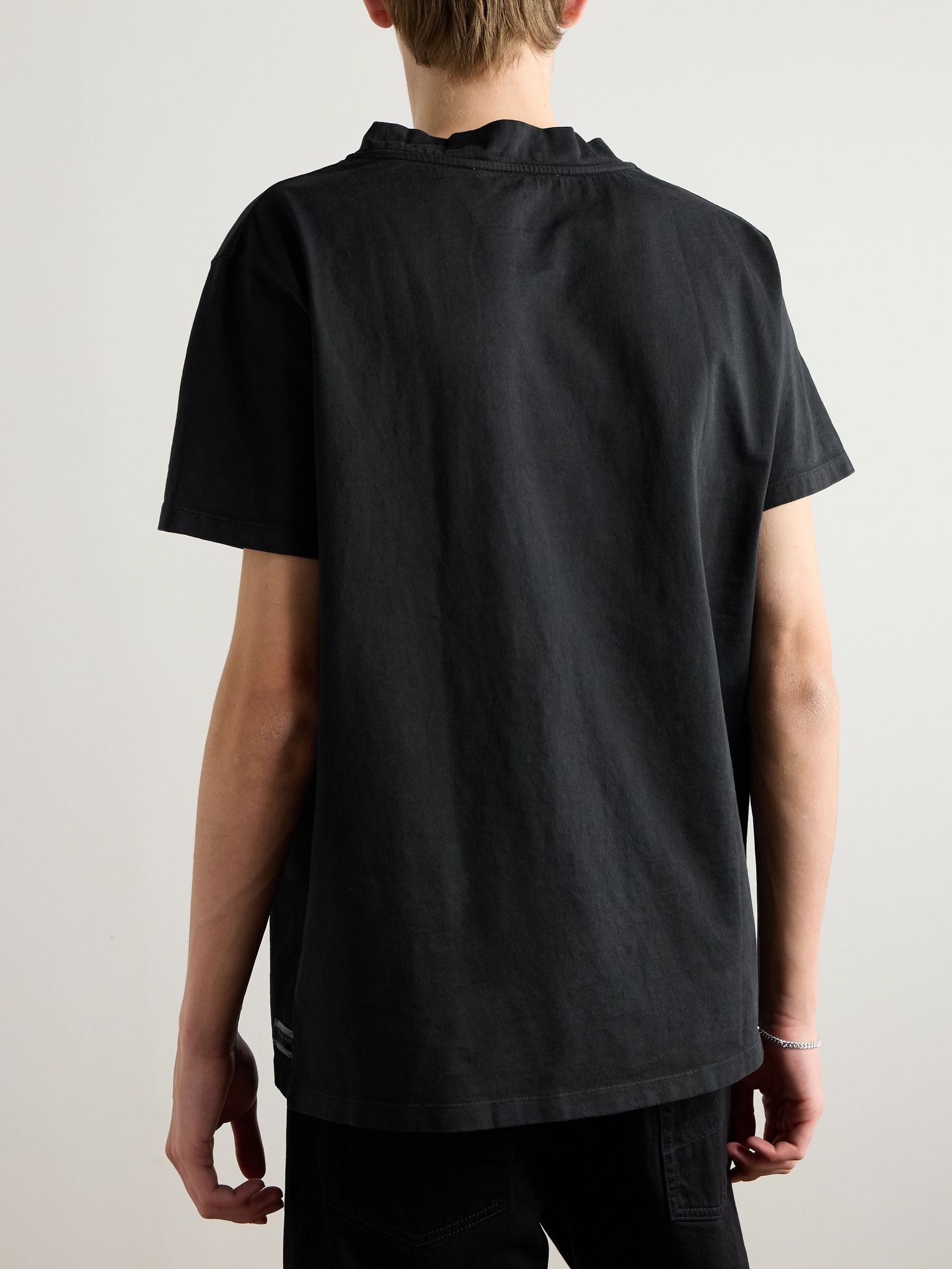 Bliss Logo-Appliquéd Cotton-Jersey T-Shirt Black - 4