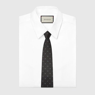 GUCCI Interlocking G silk jacquard tie outlook