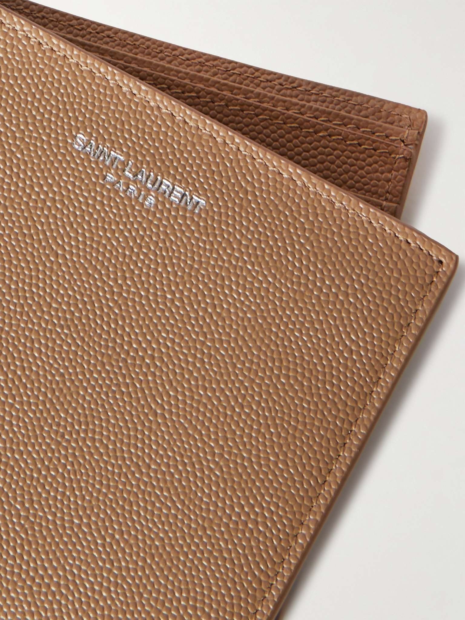 Logo-Print Pebble-Grain Leather Billfold Wallet - 4