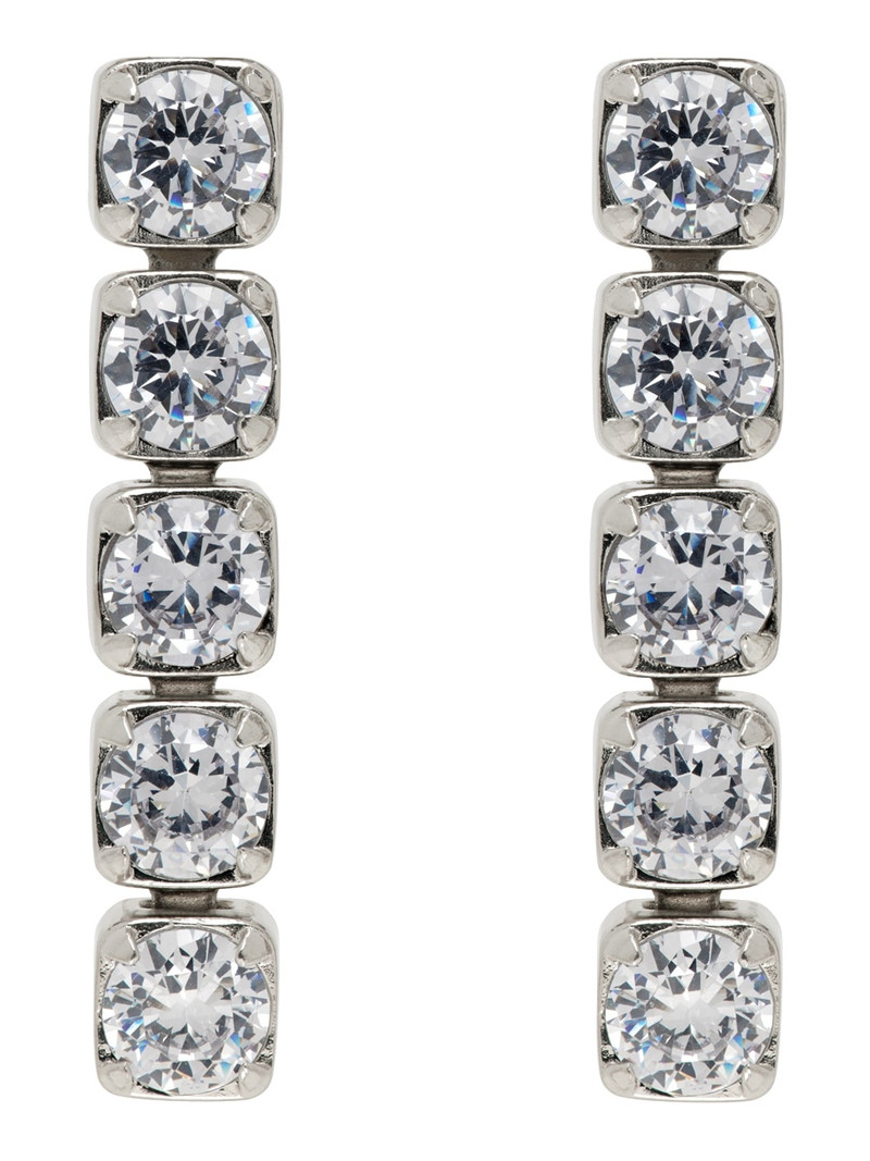 Silver Crystal Earrings 1