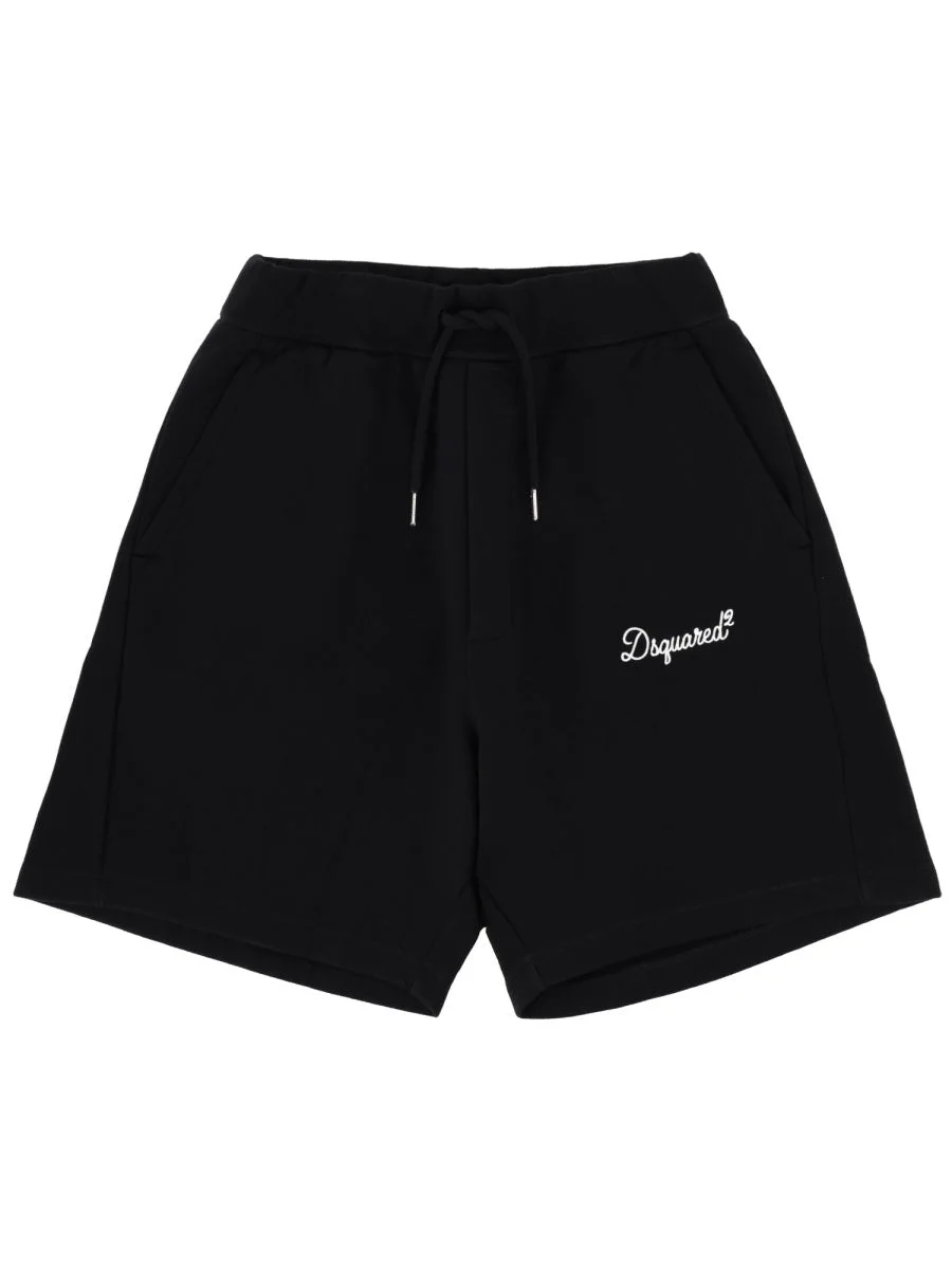Dsquared Men Shorts With Logo Embroidery - 1