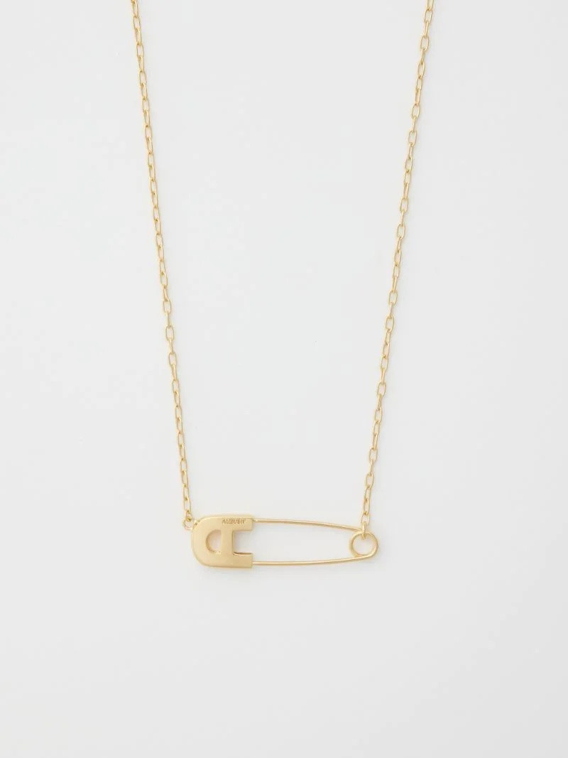 "A" SAFETY PIN NECKLACE 1