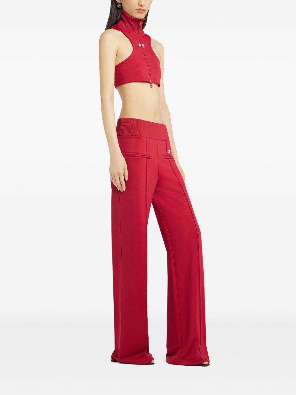 pressed crease track pants - 3
