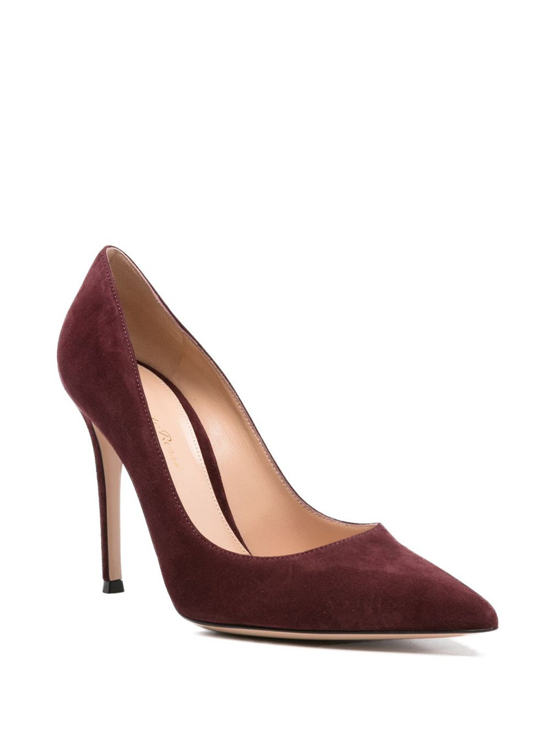 Gianvito Rossi 105mm suede pointed-toe heeled pumps outlook
