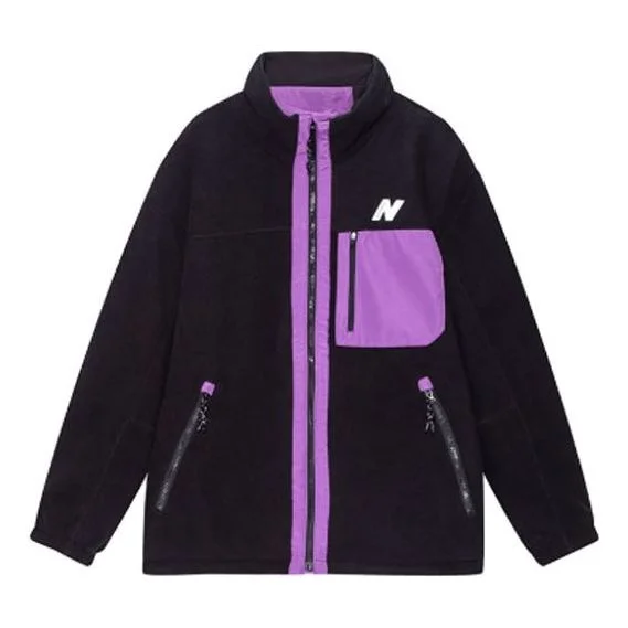 New Balance Contrasting Colors Polar Fleece Jacket Purple 6DB4U123-PUR - 1