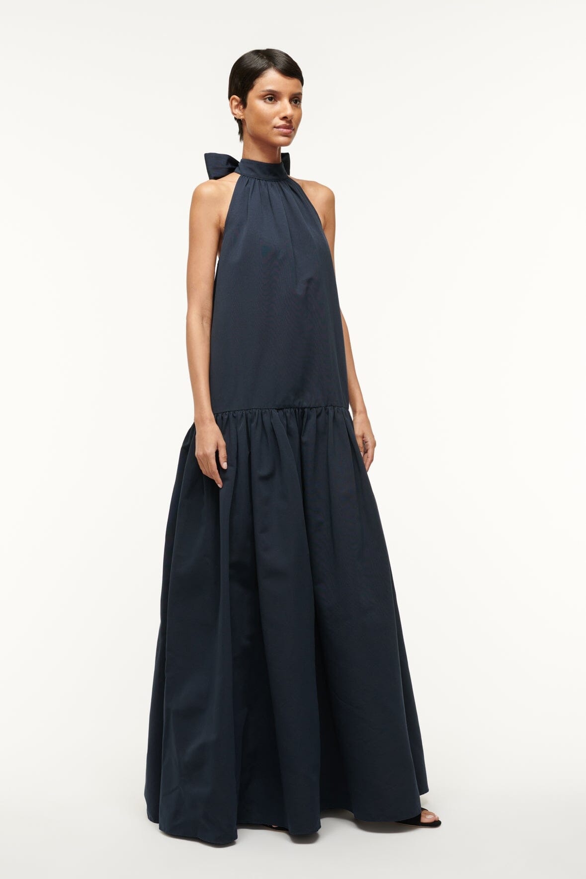 STAUD MAXI MARLOWE DRESS NAVY - 3