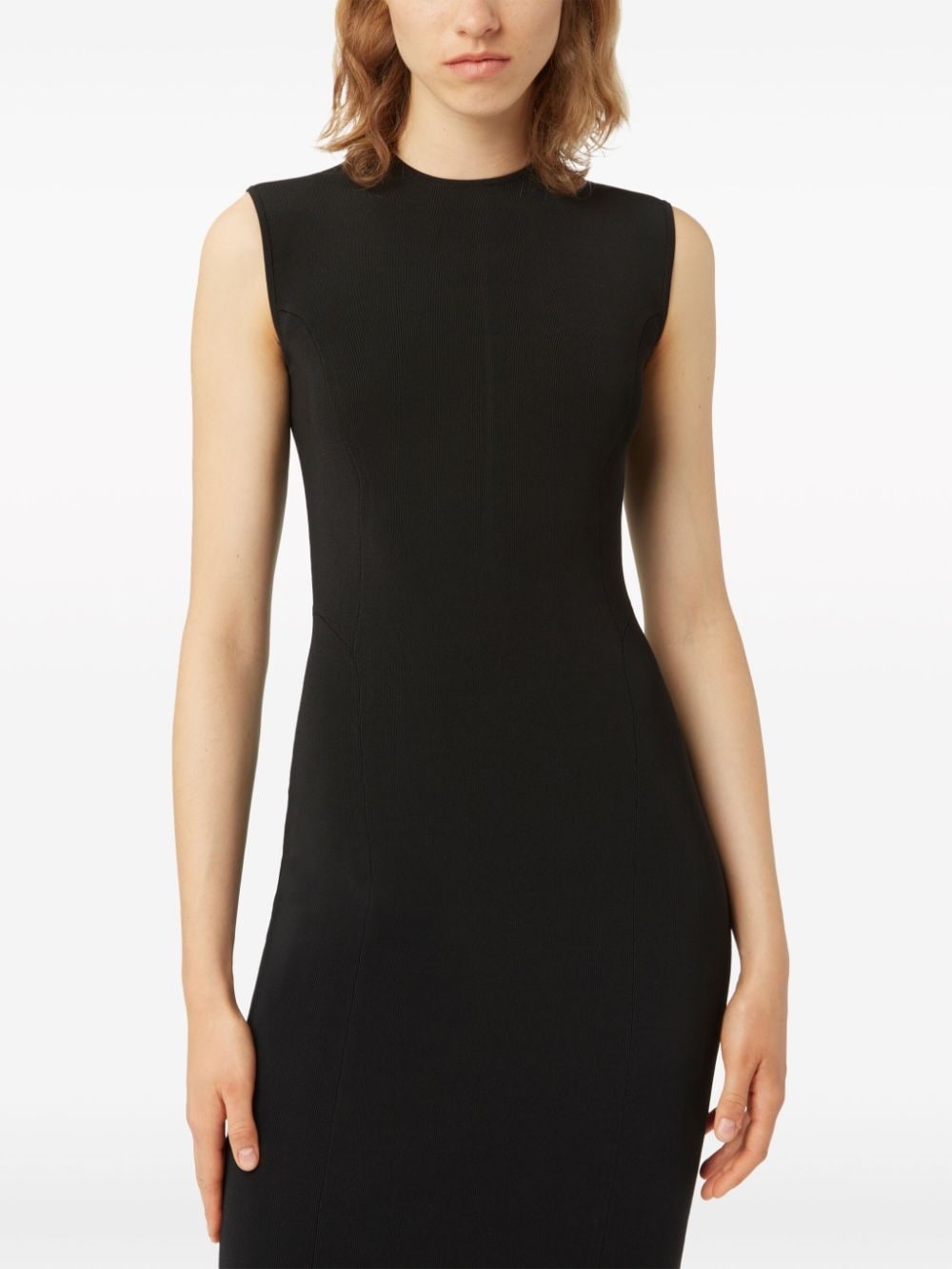 crew-neck sleeveless midi dress - 4