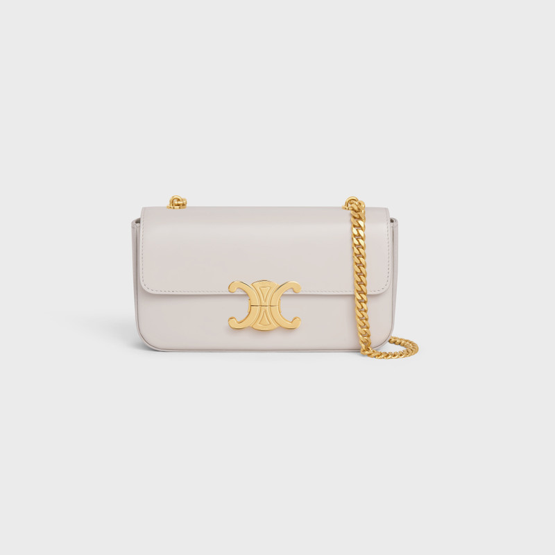 CHAIN SHOULDER BAG triomphe in shiny calfskin 1