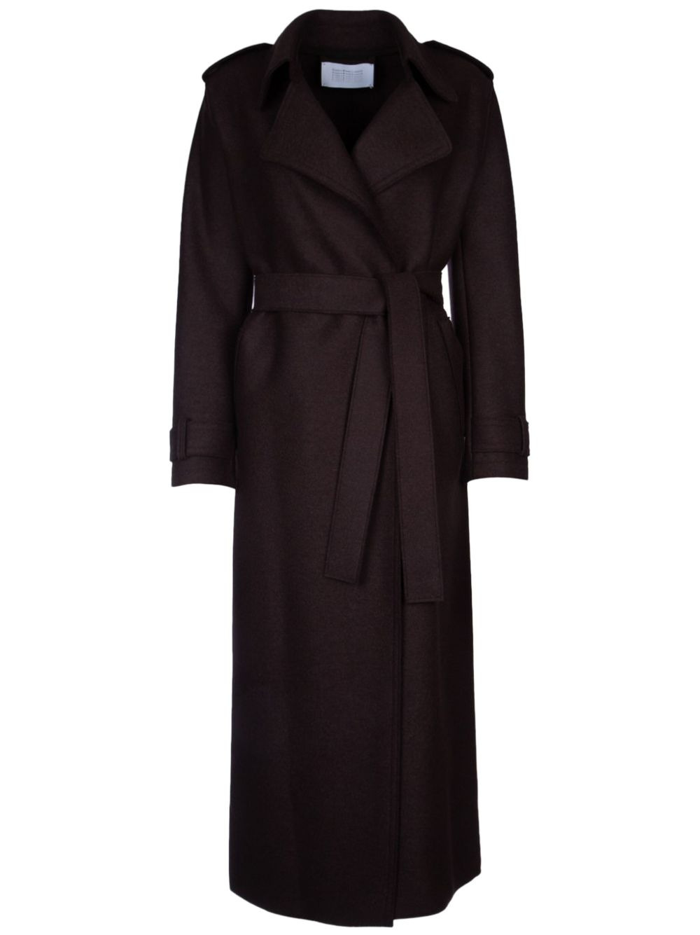 belted wool trench coat - 1