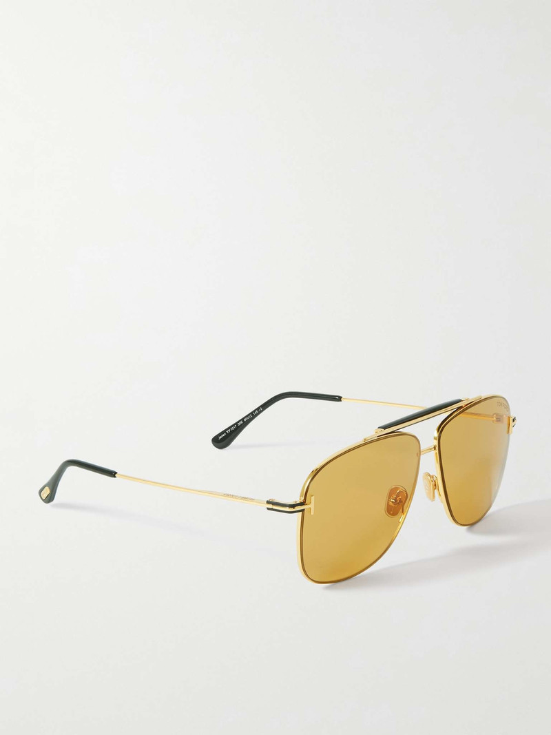 Jaden Aviator-Style Gold-Tone and Acetate Sunglasses 3