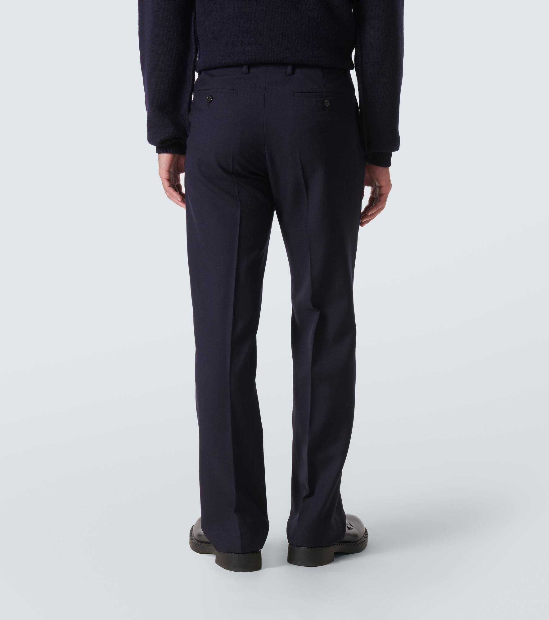 Pleated virgin wool pants - 4