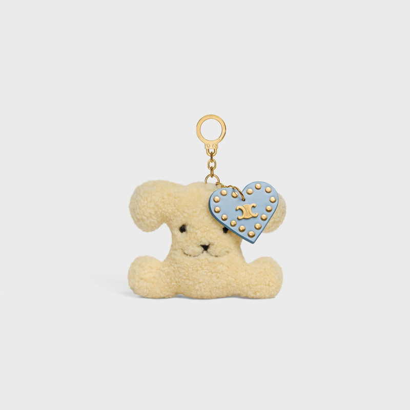 TRIOMPHE POM-POM CHARM IN Shearling and Calfskin 1