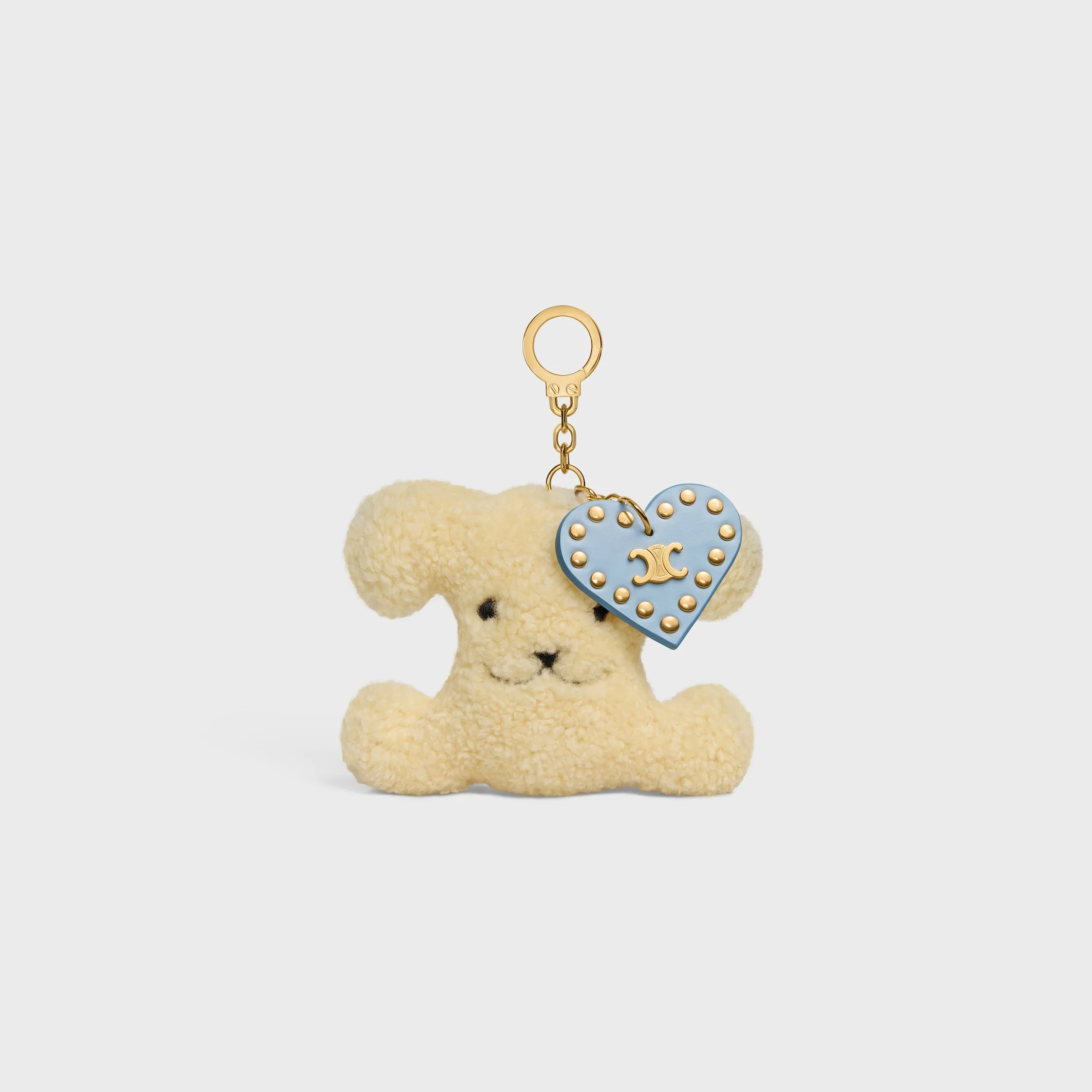 TRIOMPHE POM-POM CHARM IN Shearling and Calfskin - 1