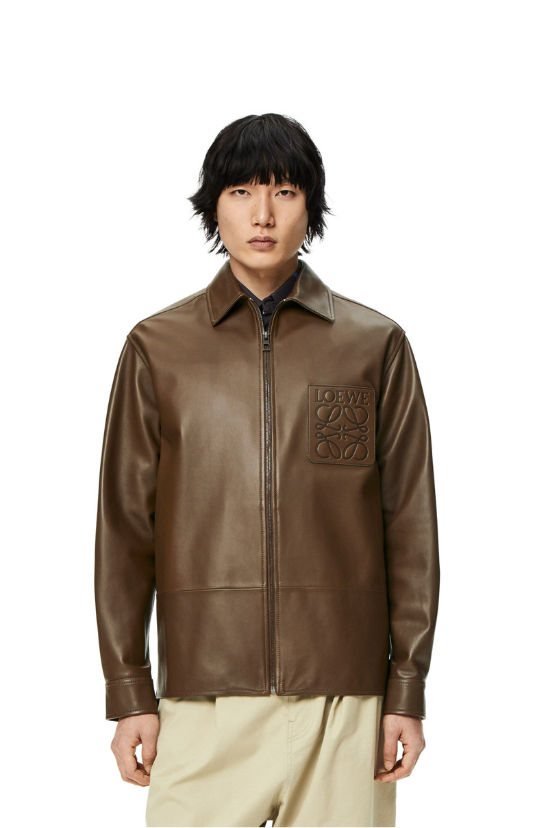 Zip overshirt in nappa 3