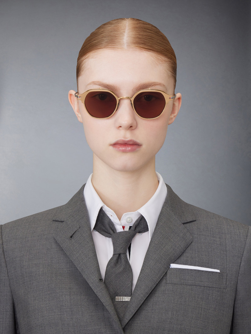 Thom Browne TITANIUM ROUND CLIP ON SUNGLASSES outlook