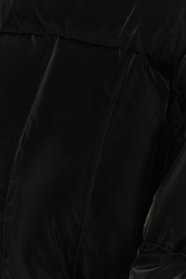 Black polyester down jacket - 3