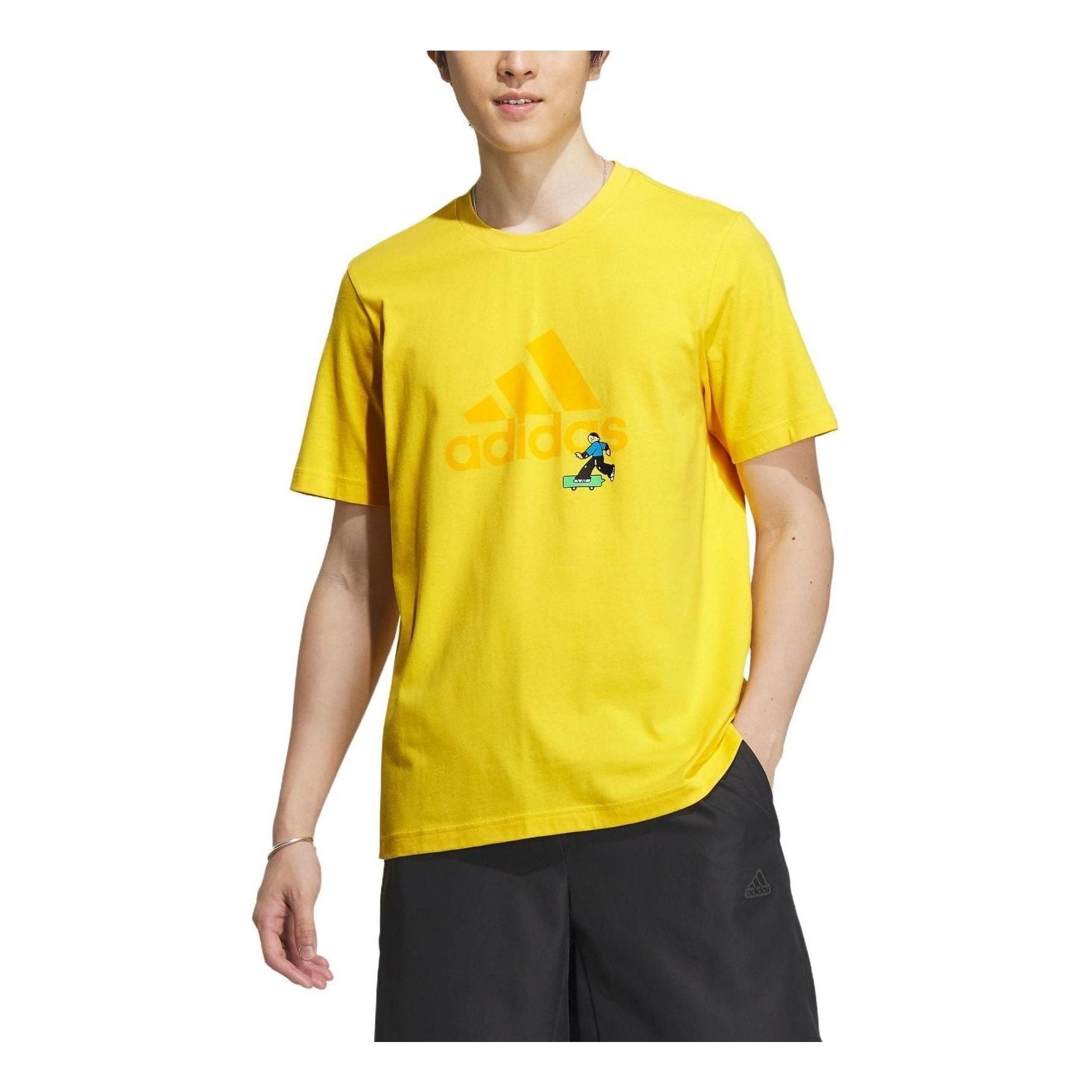 adidas Graphic Logo T-Shirt 'Yellow' IA8158 - 1