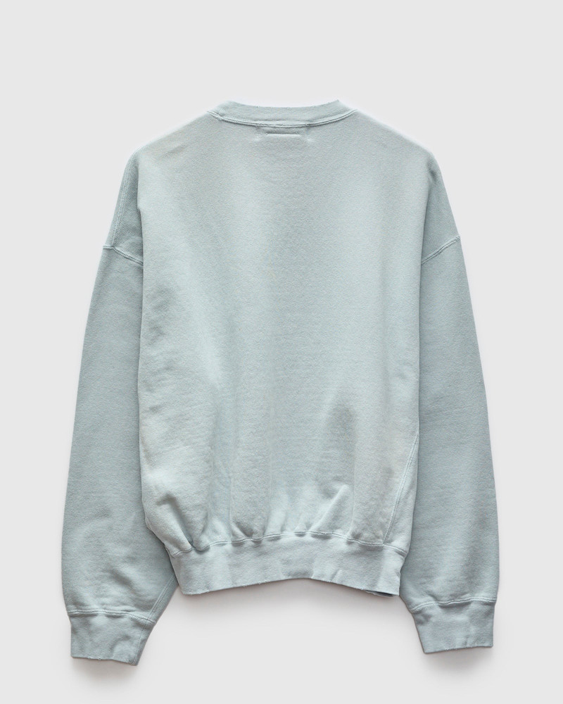 REMI RELIEF "3-Fly" Special Finish Fleece Crewneck in Sax outlook