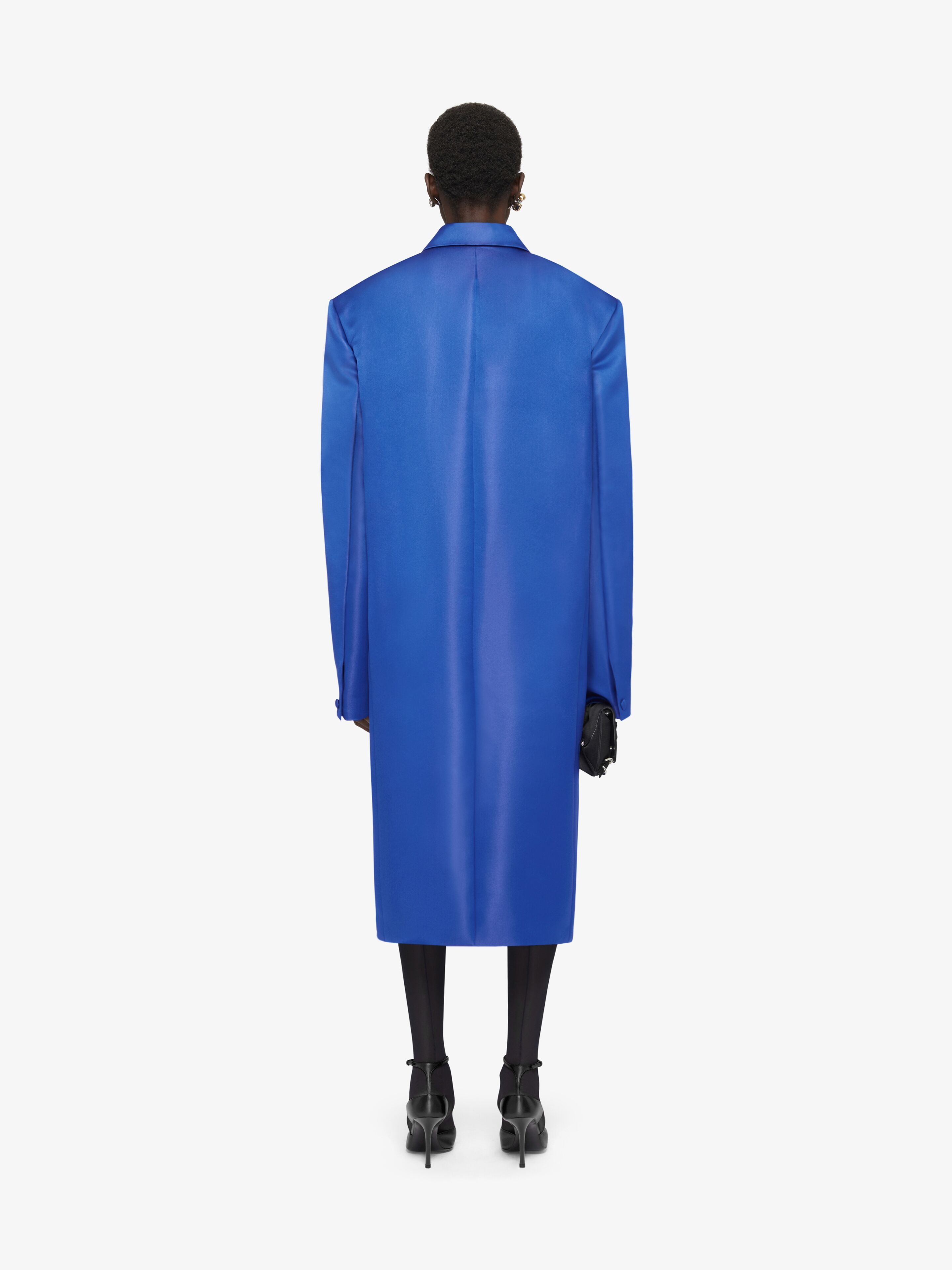 COAT IN SILK SATIN DUCHESSE - 4