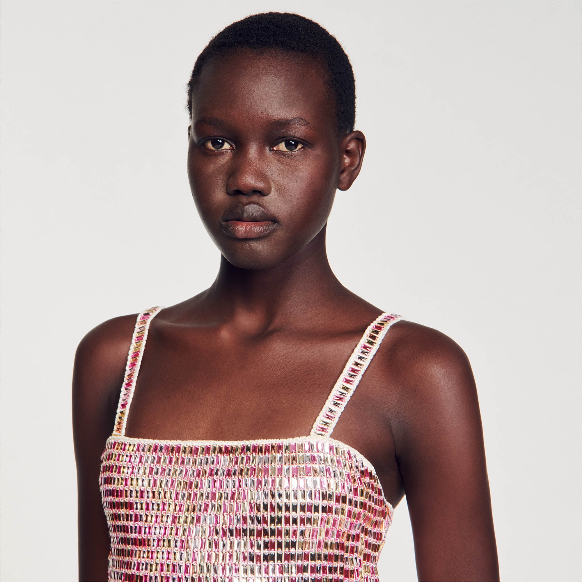 SHORT CROP TOP WITH BEADS - 4
