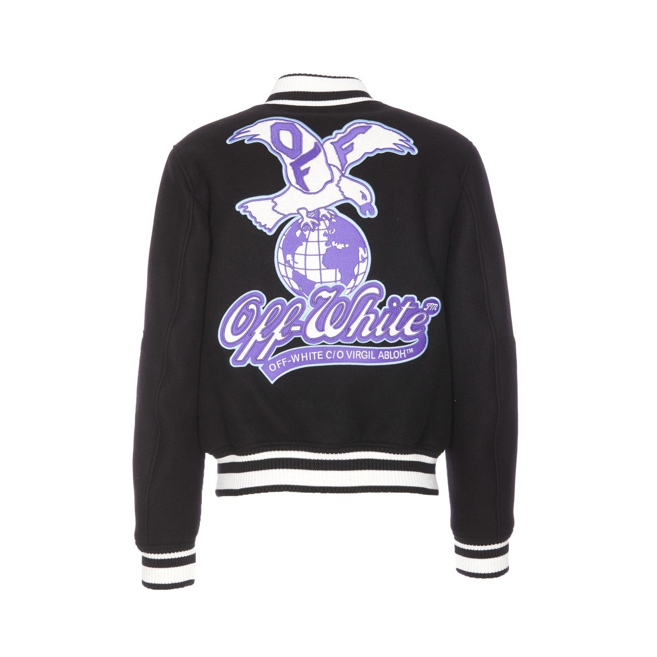 Off White Men Eagle Wool Varsity Jacket - 2